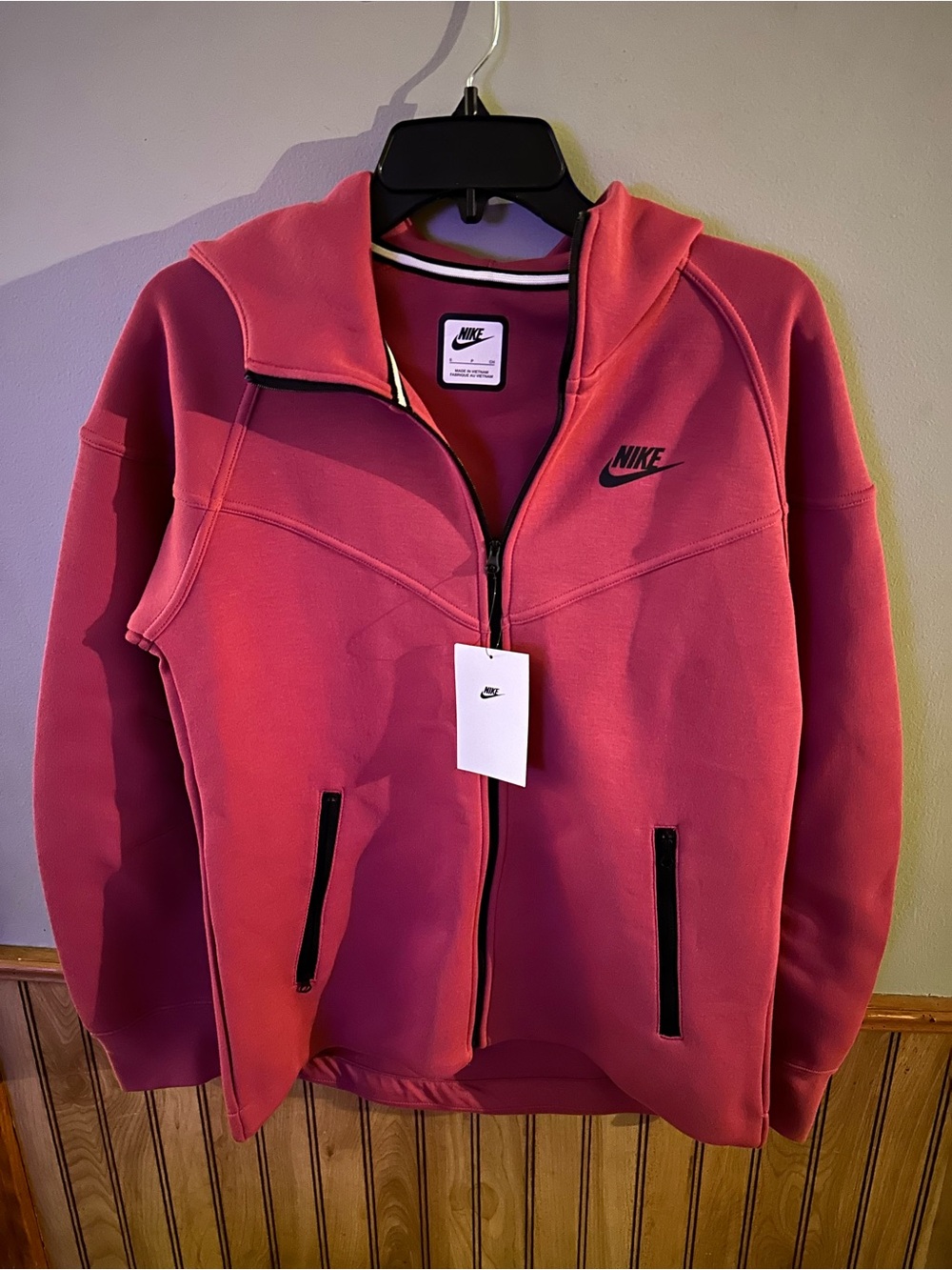 Nike Tech Pink Full-Zip Hooded Jacket